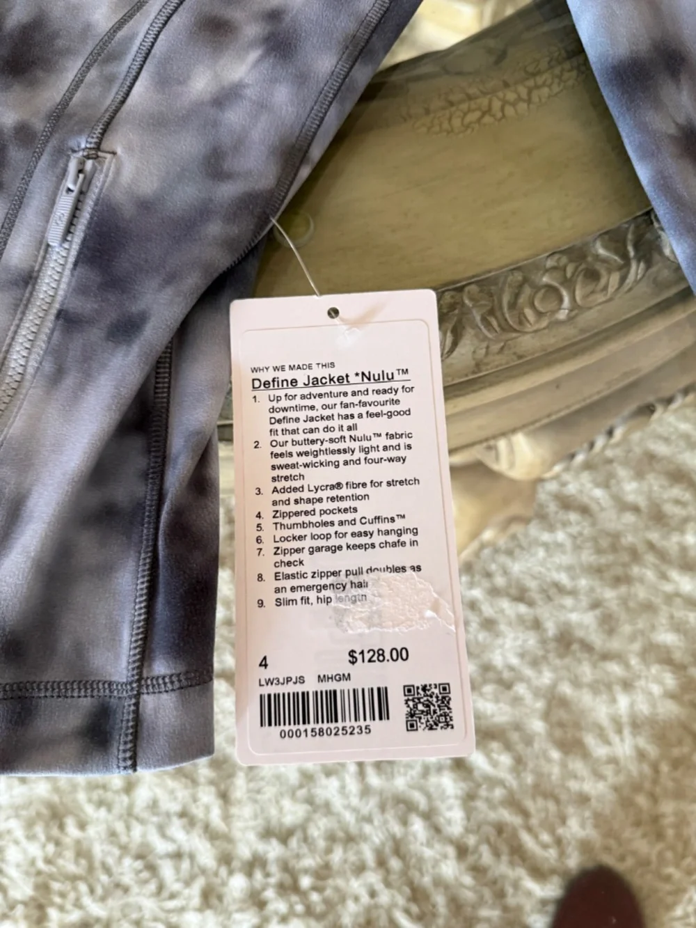 Lululemon Define Jacket Nulu Heathered Floral Print Athletic Athleisure 4 NWT - Picture 6 of 9